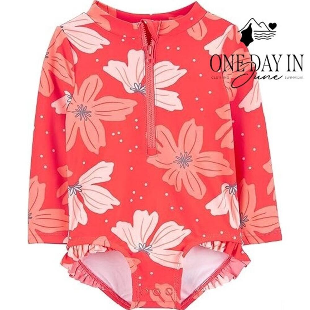 Simplejoys Rashguard One Piece Swimsuit Size 5T